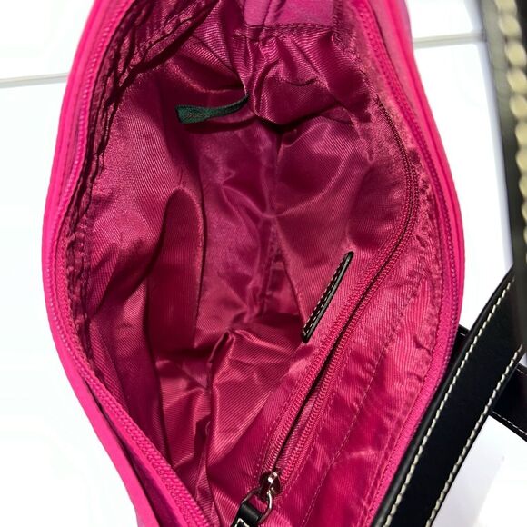 Ralph‎ Lauren Hot Pink Thick Nylon And Leather Shoulder Bag - Picture 12 of 13